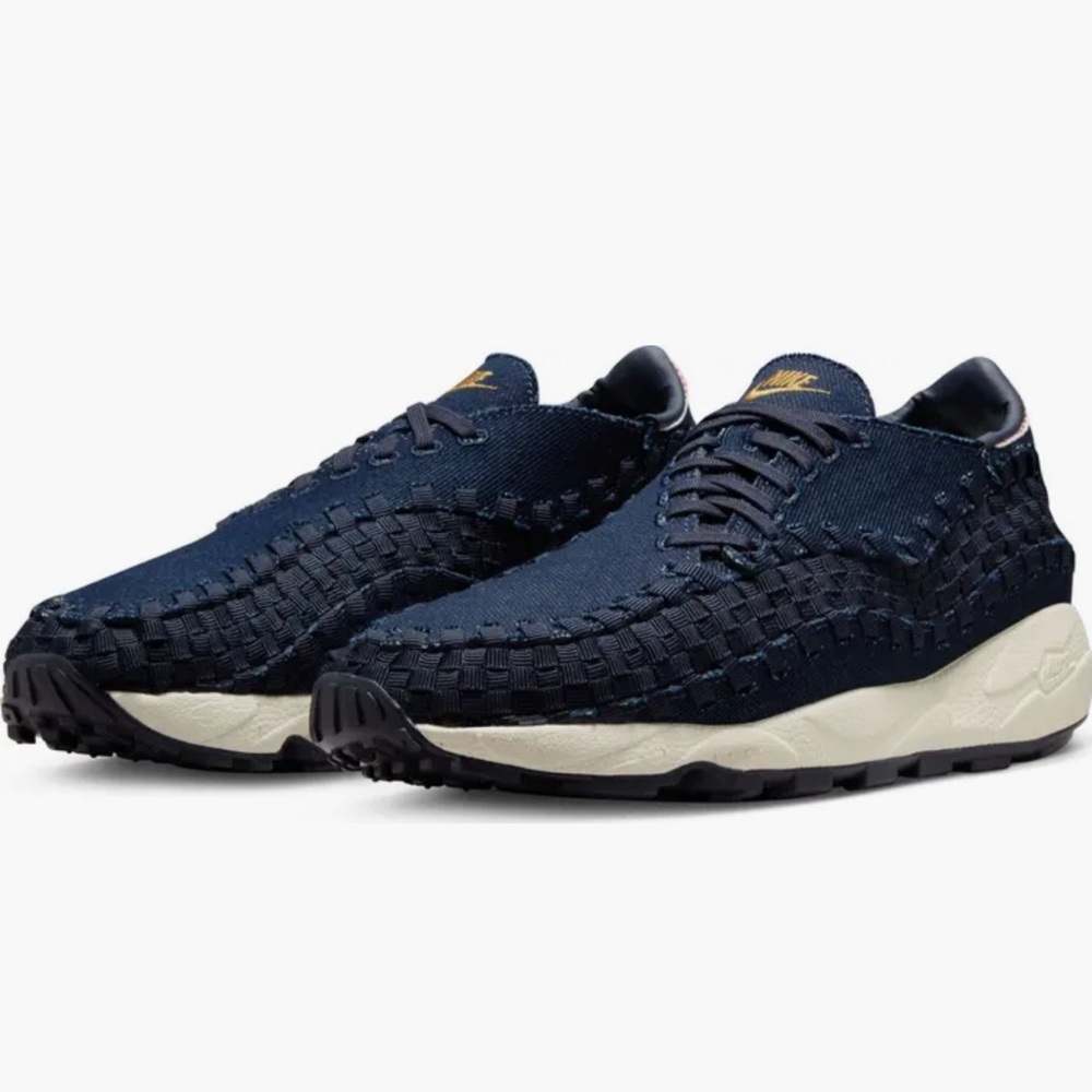 👖NWT Nike Air Footscape Woven denim 5.5 obsidian wheat milk color way